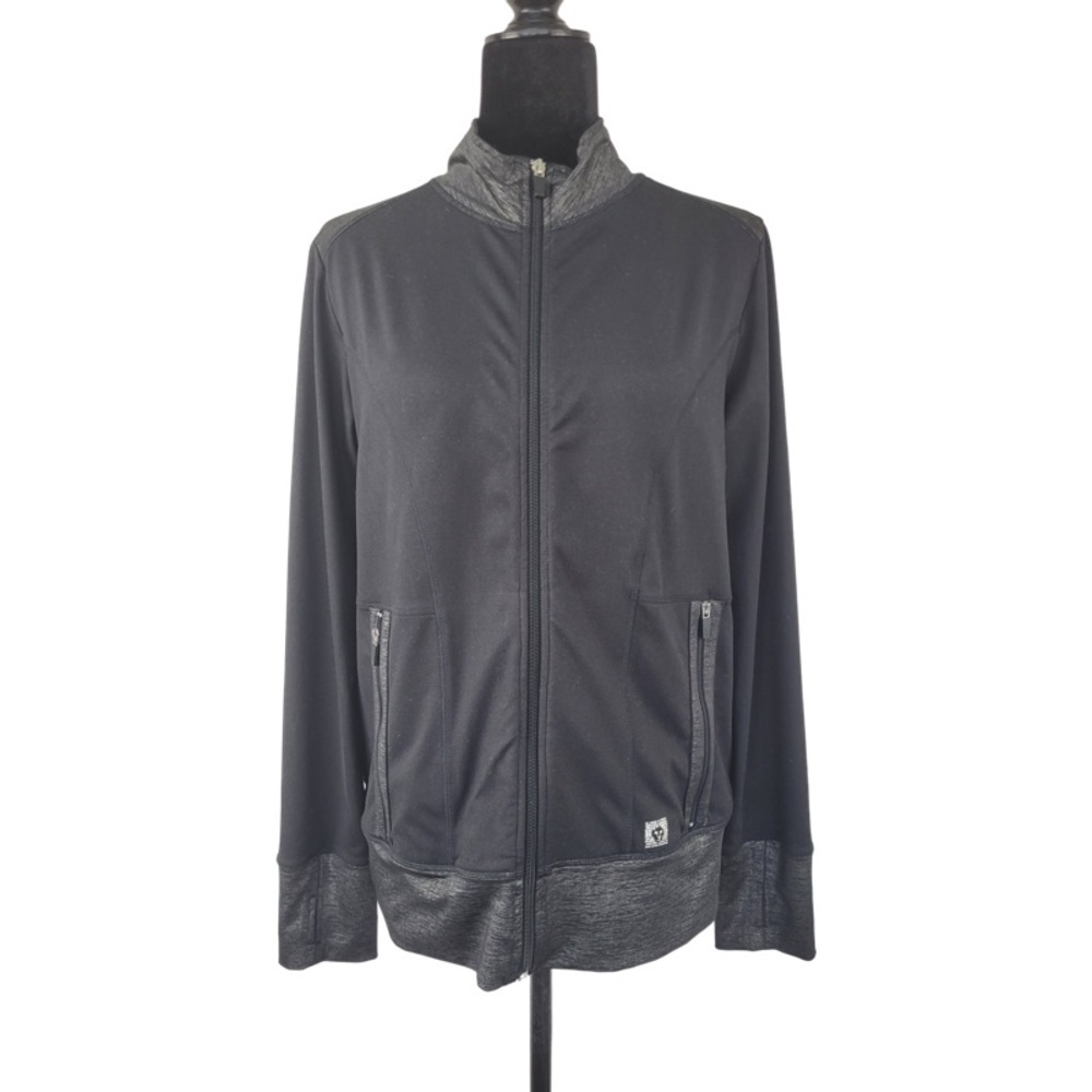 Anne Klein Woman’s Casual Sport Active Jacket full zip black size L